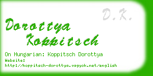 dorottya koppitsch business card